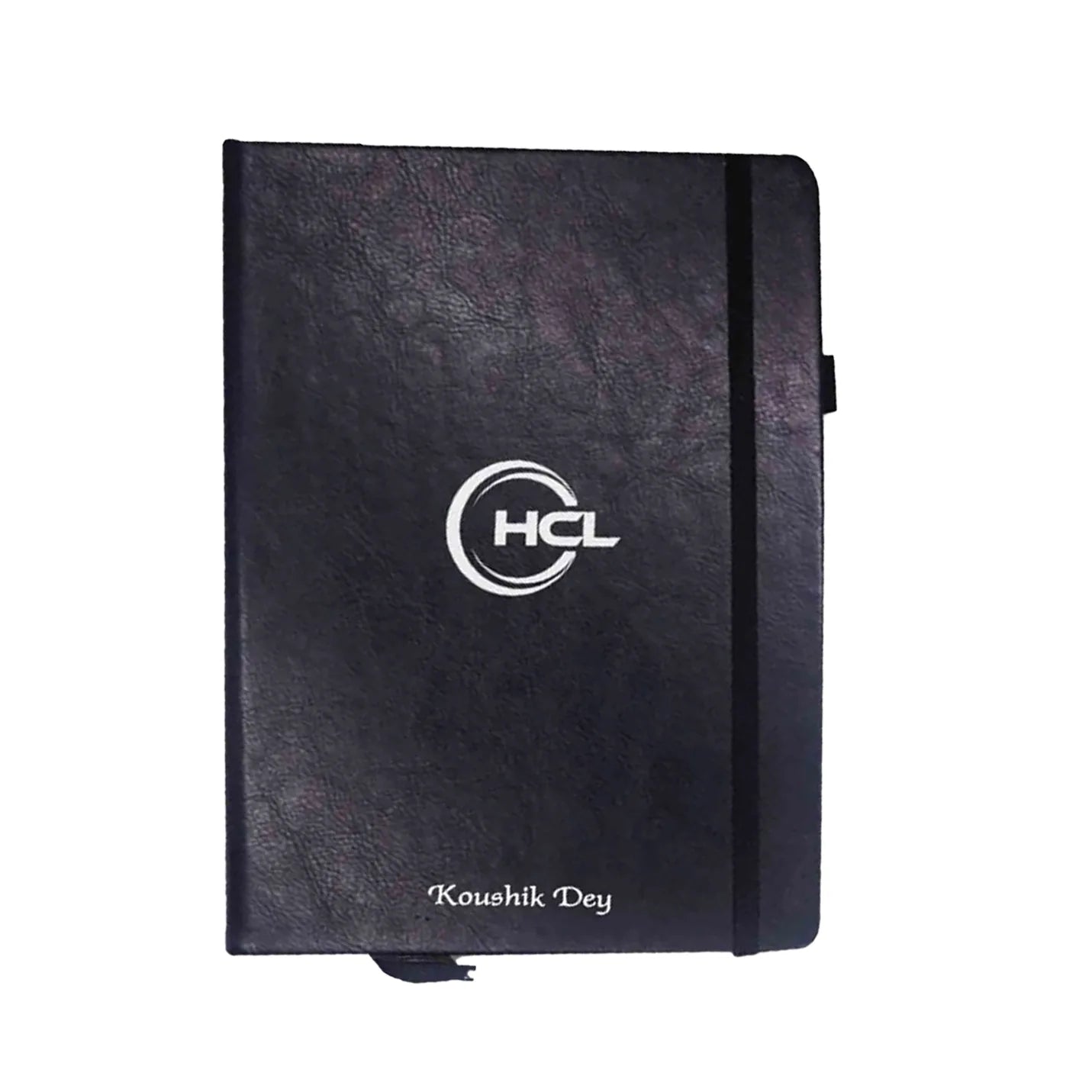 Elegant Black Sleek Diary with Elastic Closure Img 2